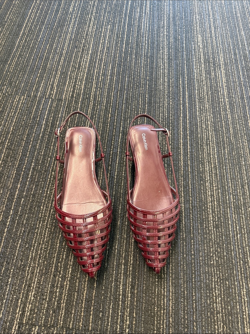 Women's Glessia Woven Pointed Toe Slingback Flats
